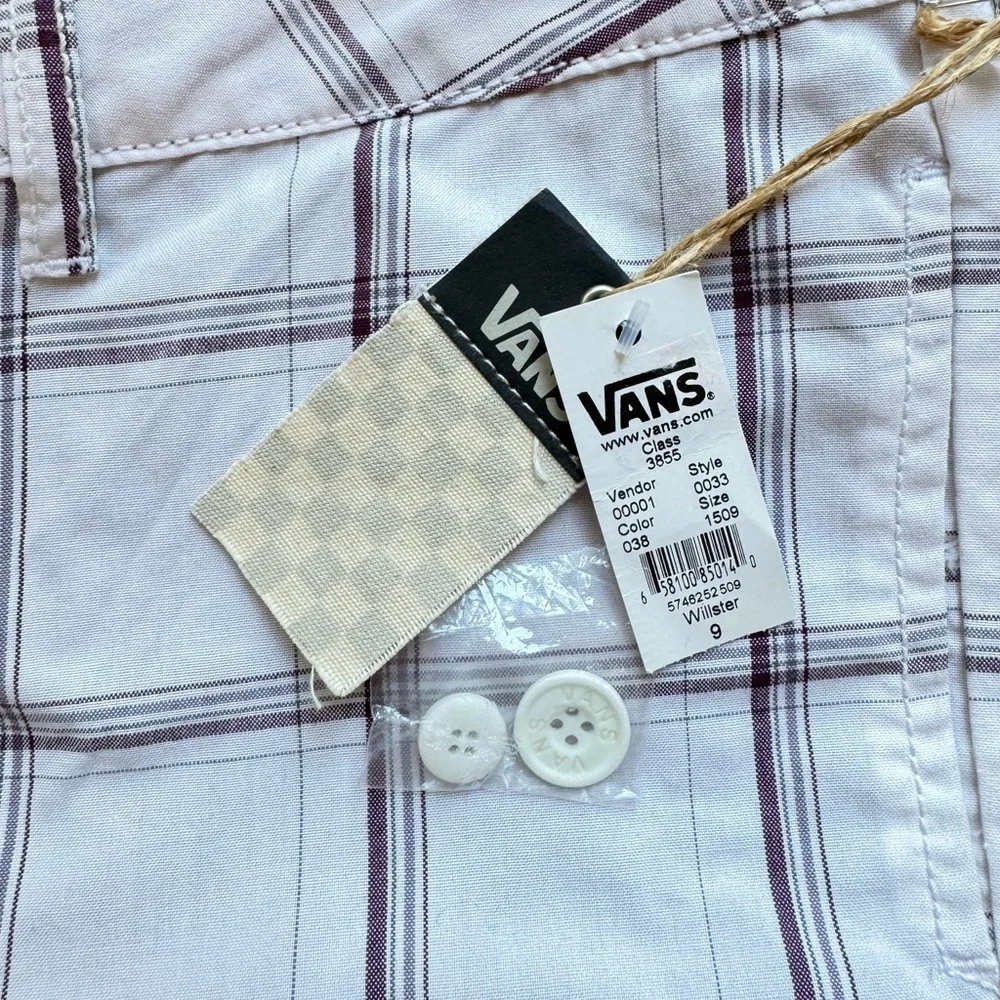 Vans Cream and Brown Plaid‎ Men Shorts